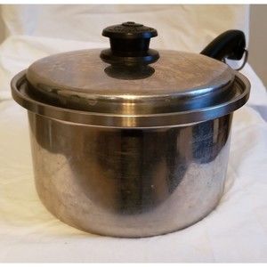 Salad Master T304S Stainless Steel Sauce Pan With Vapo Lid 2 1/2 Qt Vintage USA